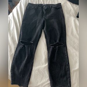 Black Abercrombie Mom Jeans